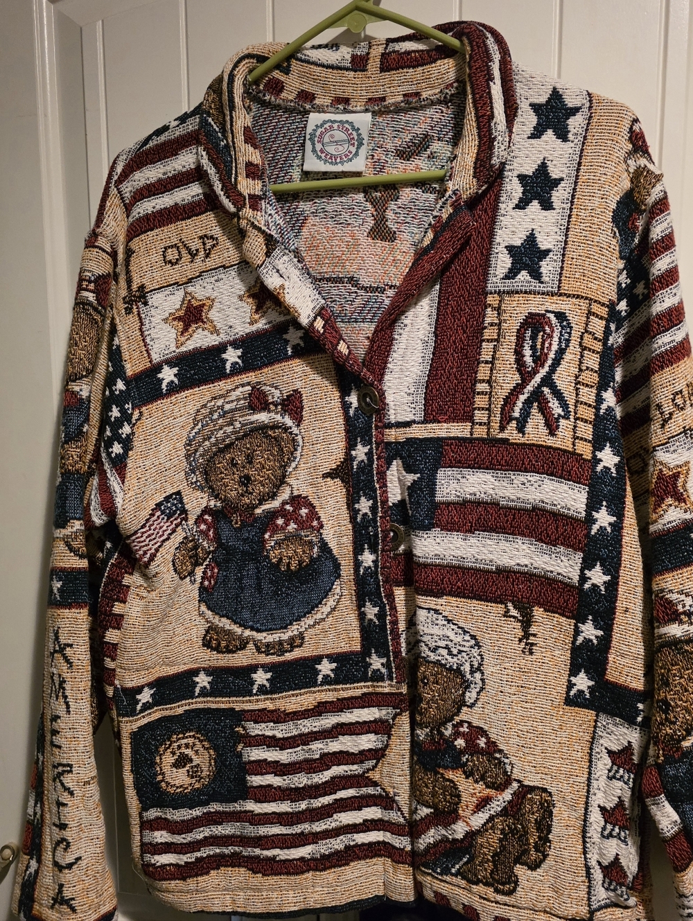 Americana Teddy Bear Jacket - Multicolor